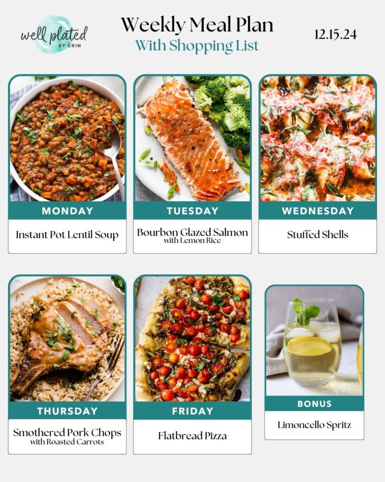 Weekly Meal Plan 12.15.24 – WellPlated.com