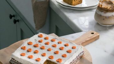Mini Pumpkin Sheet Cake with Brown Butter Frosting