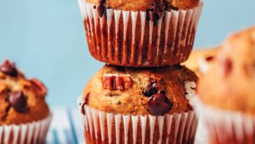 1-Bowl Banana Chocolate Pecan Muffins (Vegan + GF)