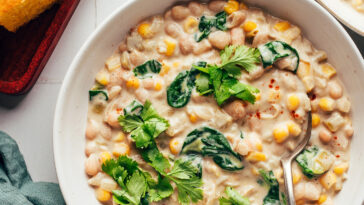 Creamy Vegan White Bean Chili
