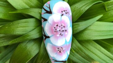 How to create Cherry Blossom Nail Art