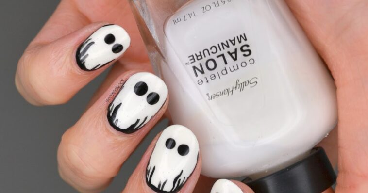 NAILS | Glow-in-the-Dark Ghosts #CBBxManiMonday | Cosmetic Proof