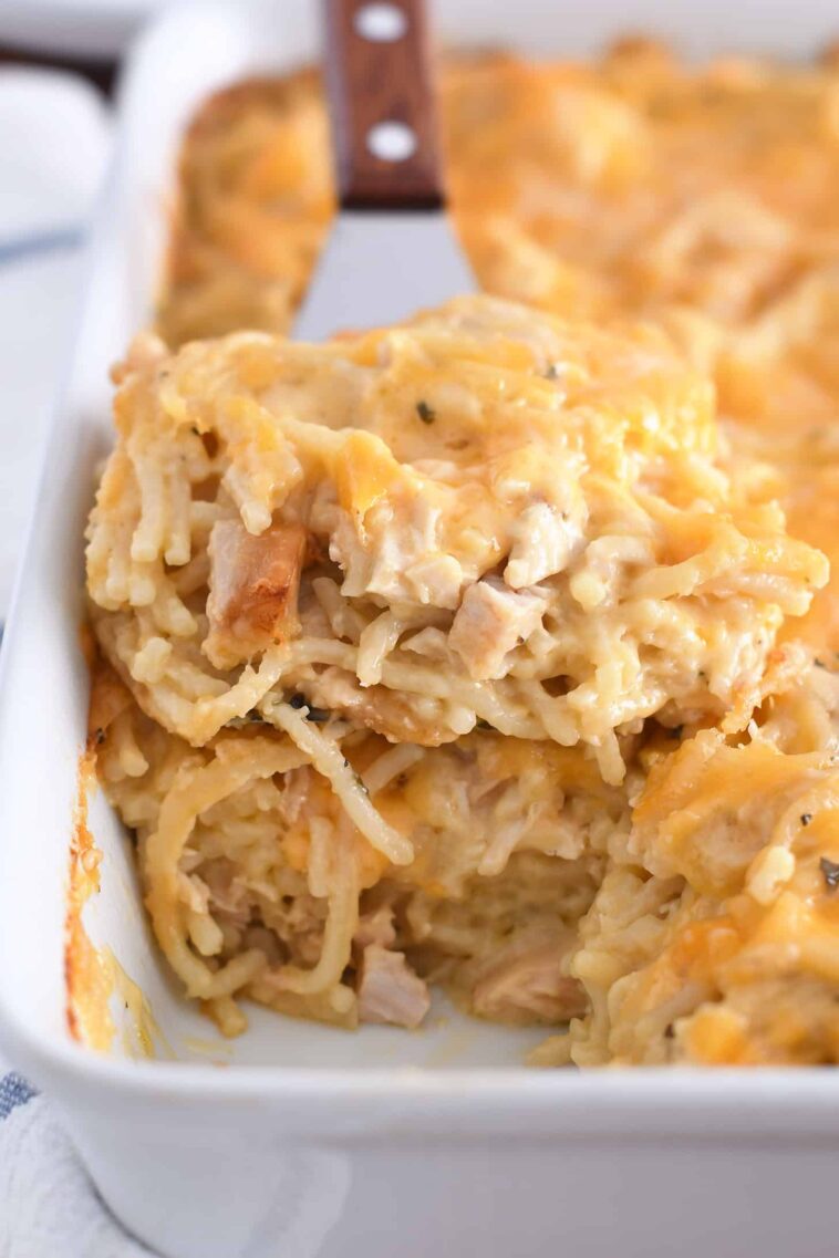 Baked Cheesy Chicken Spaghetti – Mel’s Kitchen Cafe