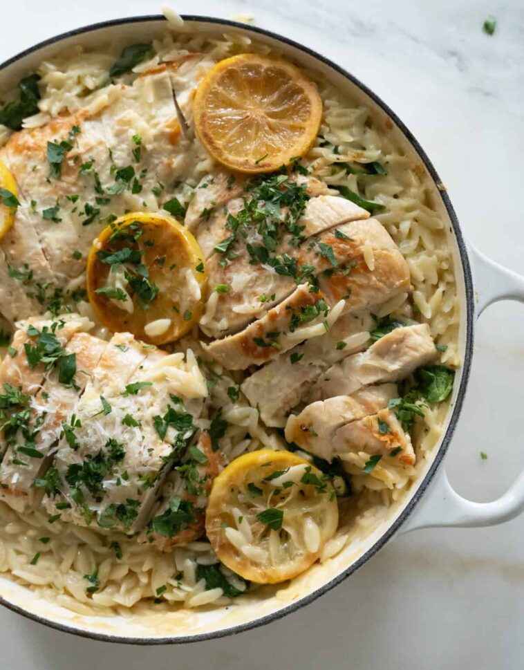 One-Pan Chicken Orzo (The Perfect Weeknight Meal!)