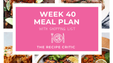 Weekly Meal Plan #40 | The Recipe Critic