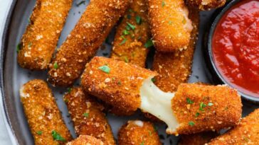 Insanely Crispy Homemade Classic Homemade Mozzarella Sticks