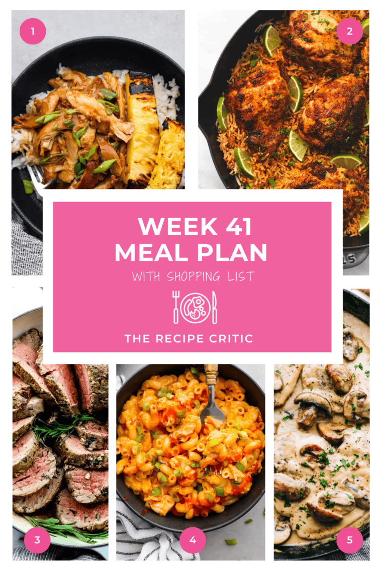 Weekly Meal Plan #41 | The Recipe Critic