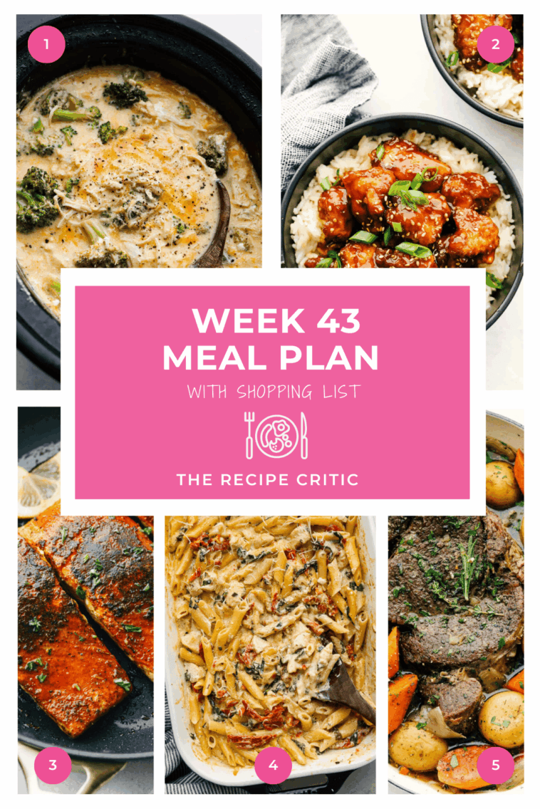 Weekly Meal Plan #43 | The Recipe Critic
