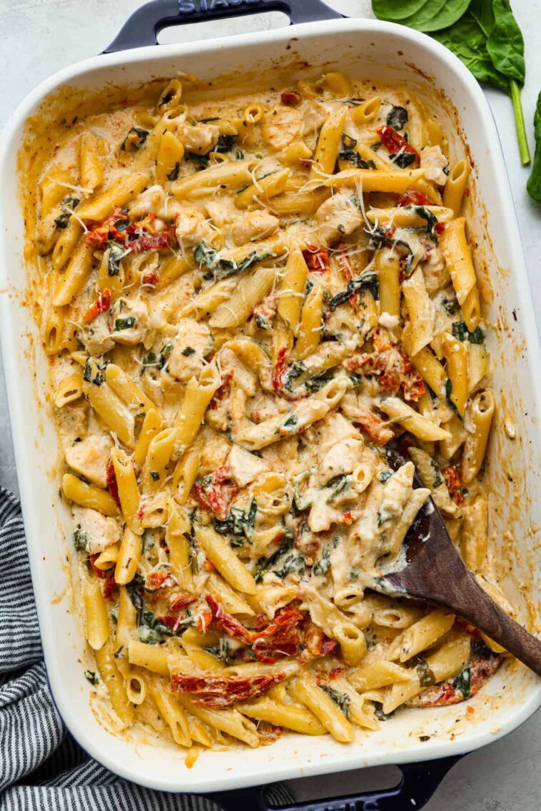 Tuscan Chicken Pasta Bake