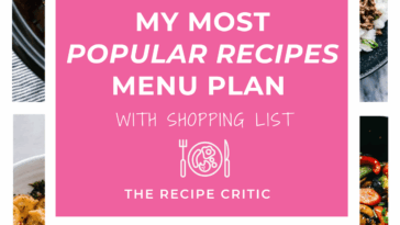 My Most Popular Recipes Meal Plan 