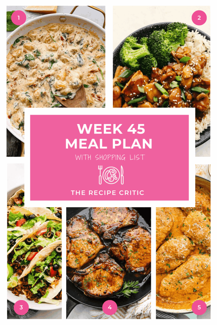 Weekly Meal Plan #45 | The Recipe Critic