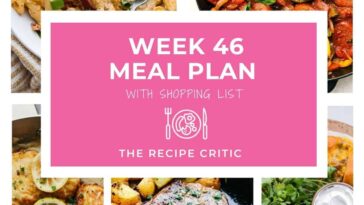 Weekly Meal Plan #46 | The Recipe Critic
