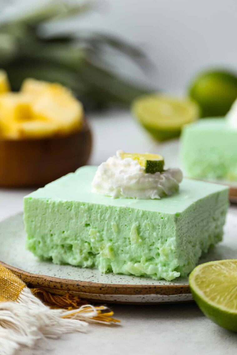Lime Jello Salad With Cream Cheese & Whipped Topping