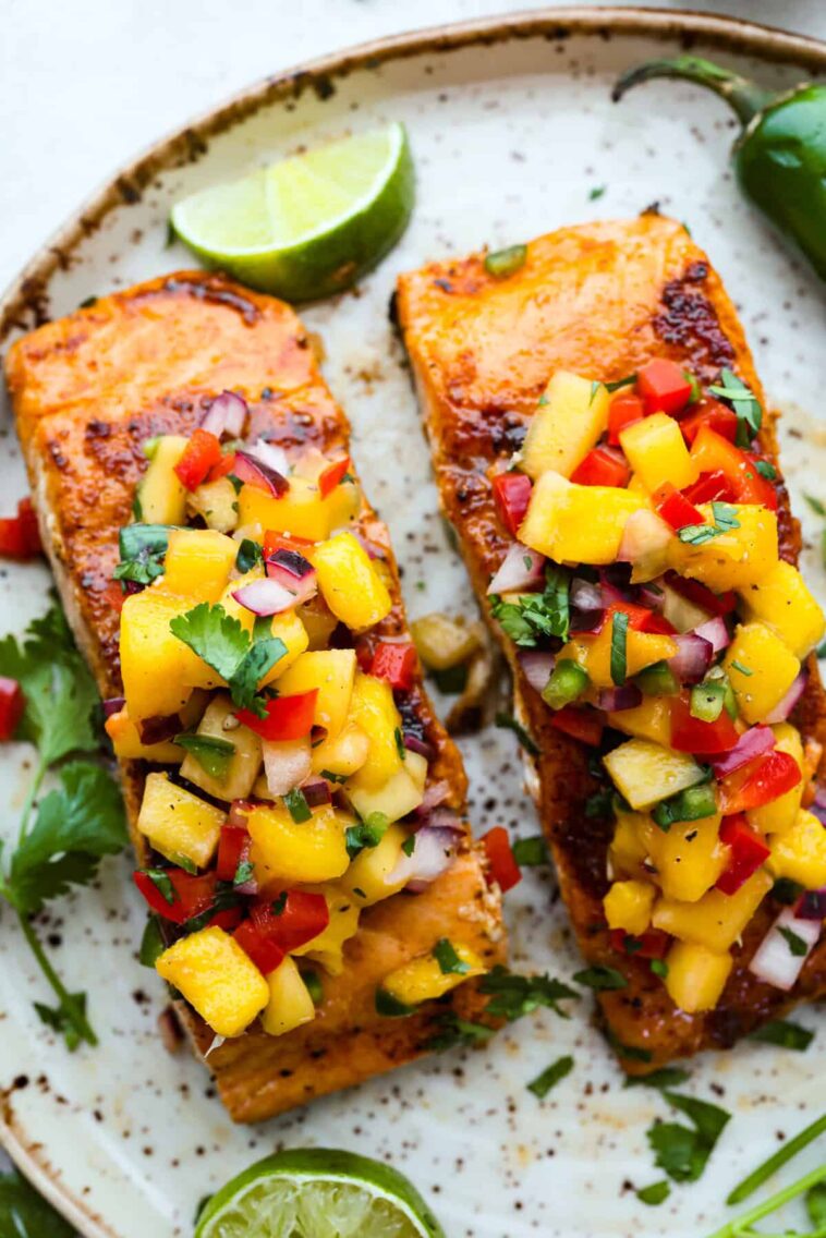 Easy Mango Salsa Salmon | The Recipe Critic