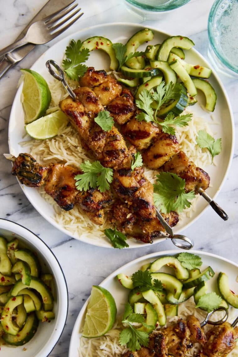Peanut Chicken Kabobs