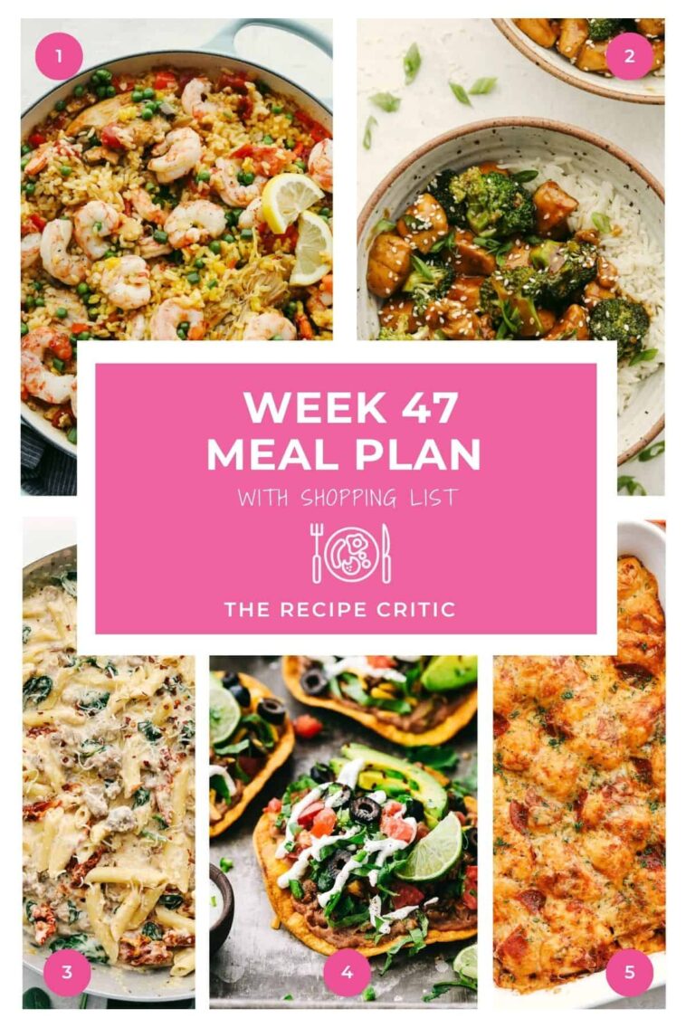 Weekly Meal Plan #47 | The Recipe Critic