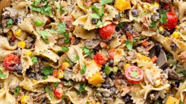Easy Cowboy Pasta Salad with Ranch & Bacon