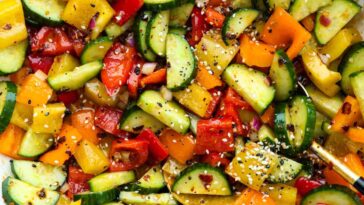 Viral TikTok Cucumber and Bell Pepper Salad Recipe