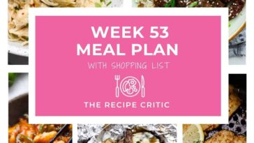 Weekly Meal Plan #53 | The Recipe Critic